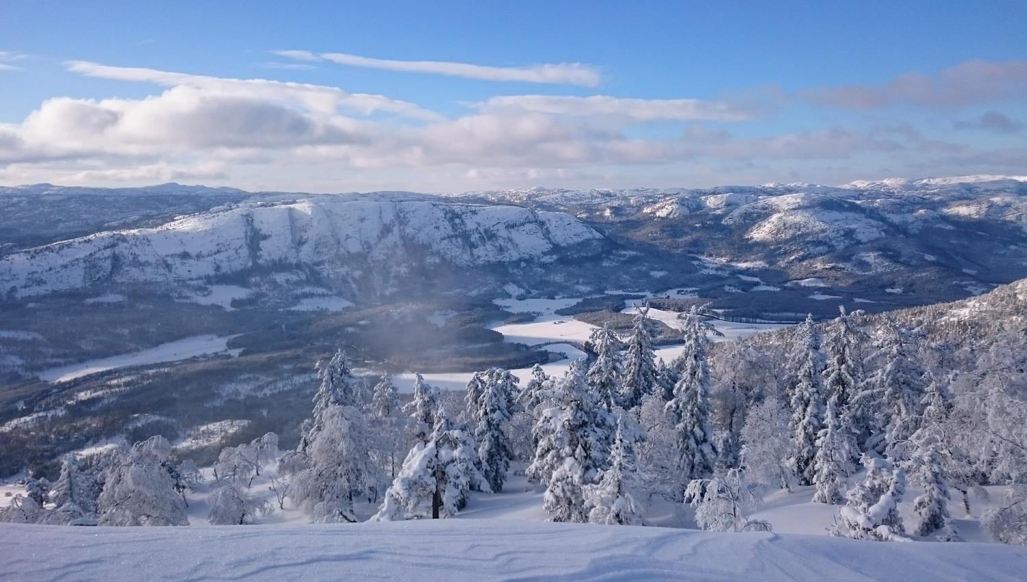 Utsikt fra Åmlandsnapen mot Vestfjella, Åmli