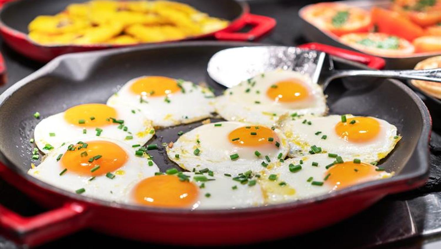 Fried eggs for breakfast