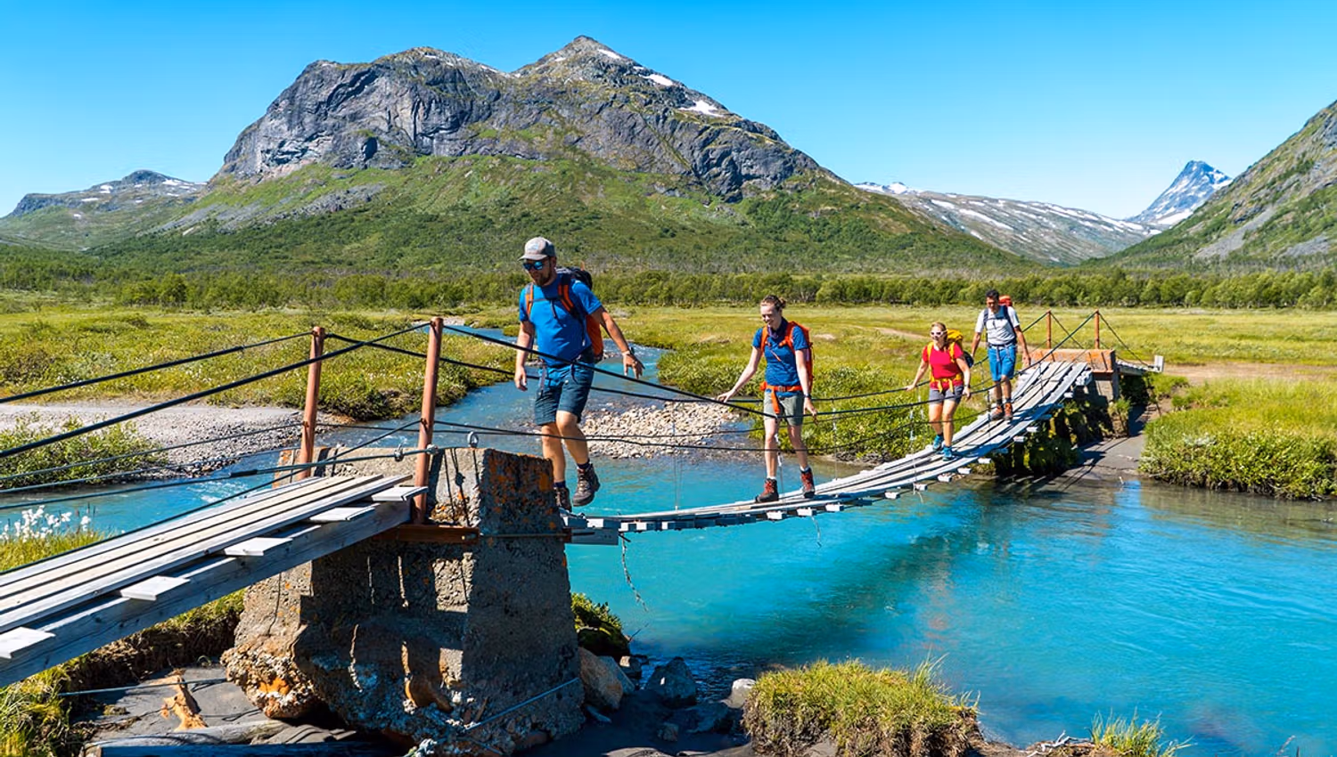 Bridge near Gjendebu in Jotunheimen