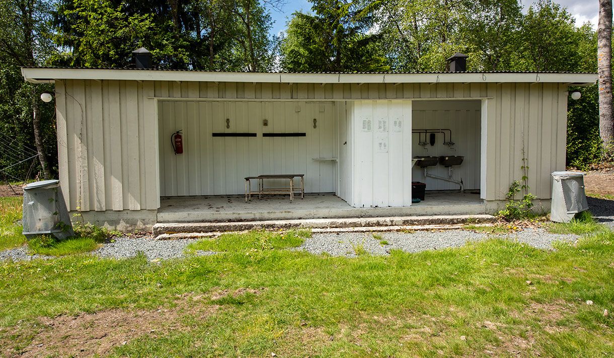 sanitary building at Morgedal camping