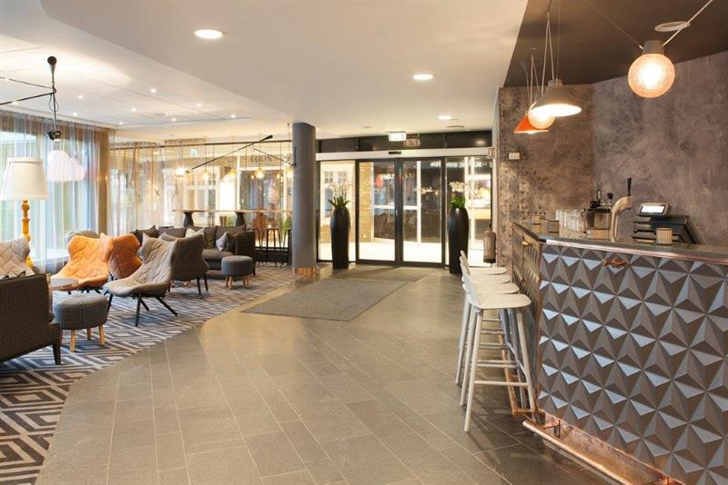 the reception and the lobby 