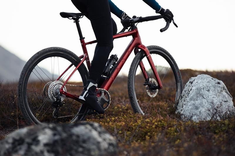 Cyclist on a mountain