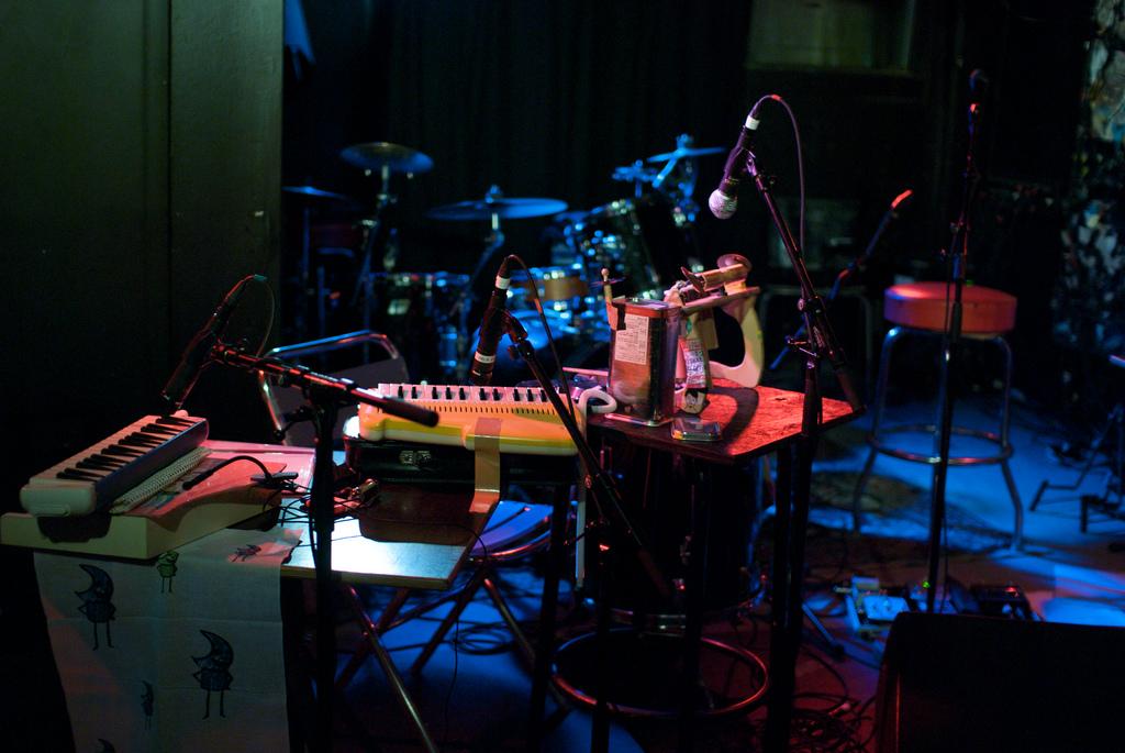 instruments on stage