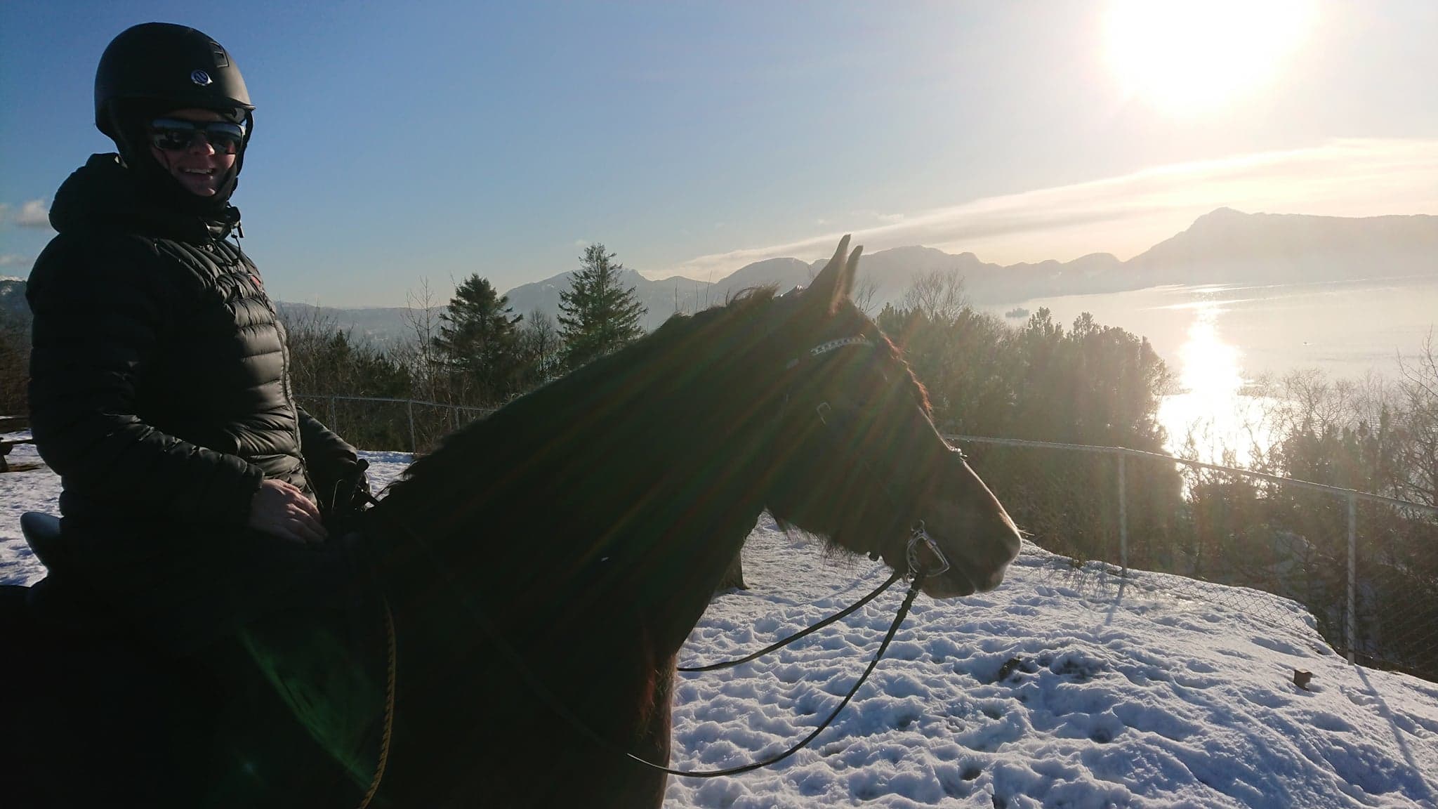 Horseriding in winter