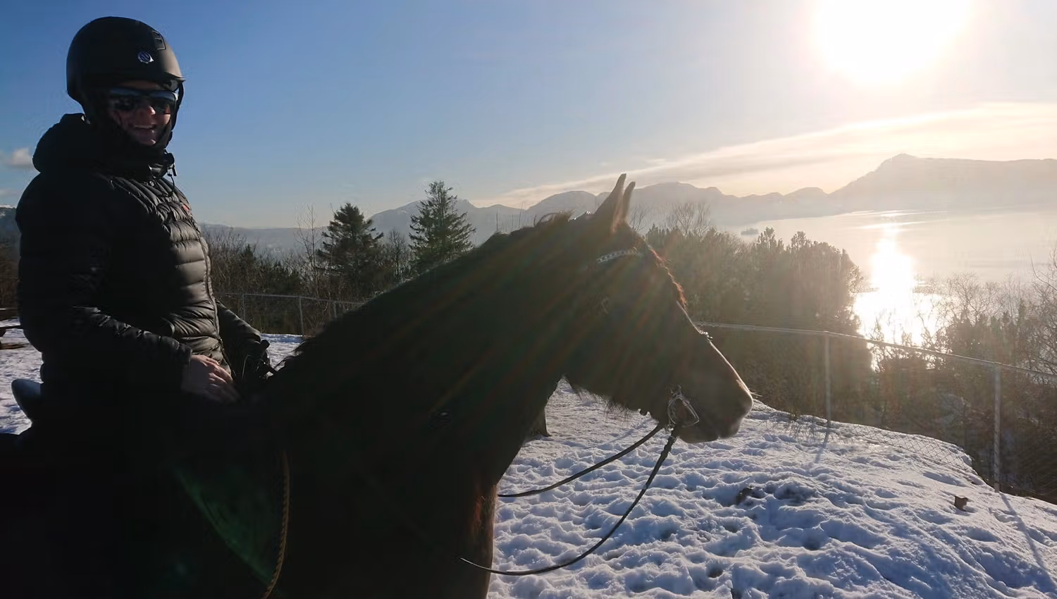 Horseriding in winter