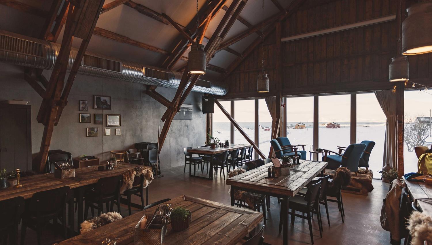 The restaurant has a unique atmosphere