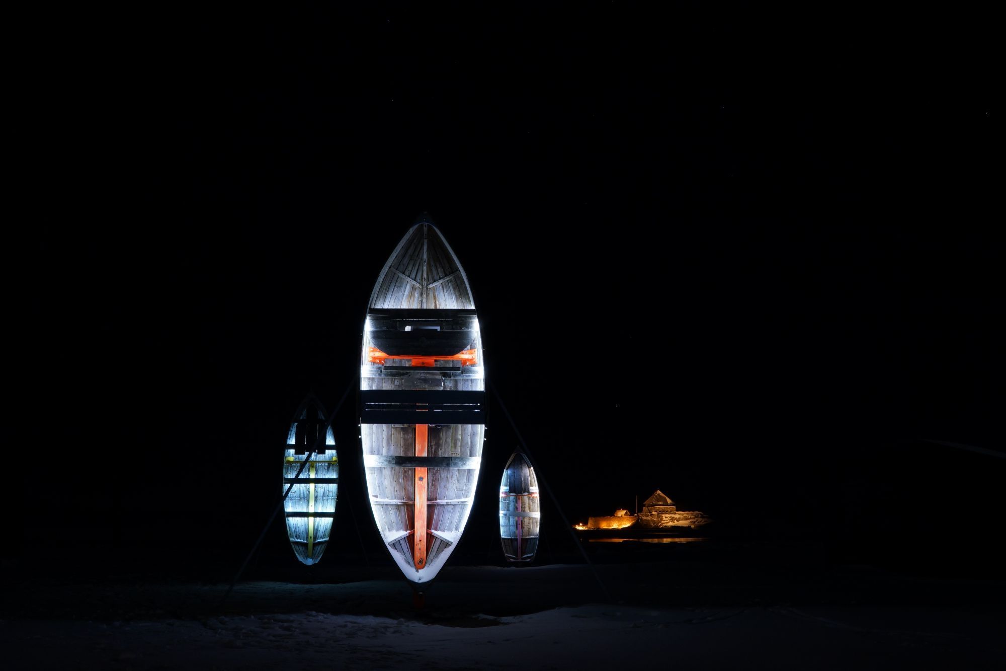 The peace ships in the evening