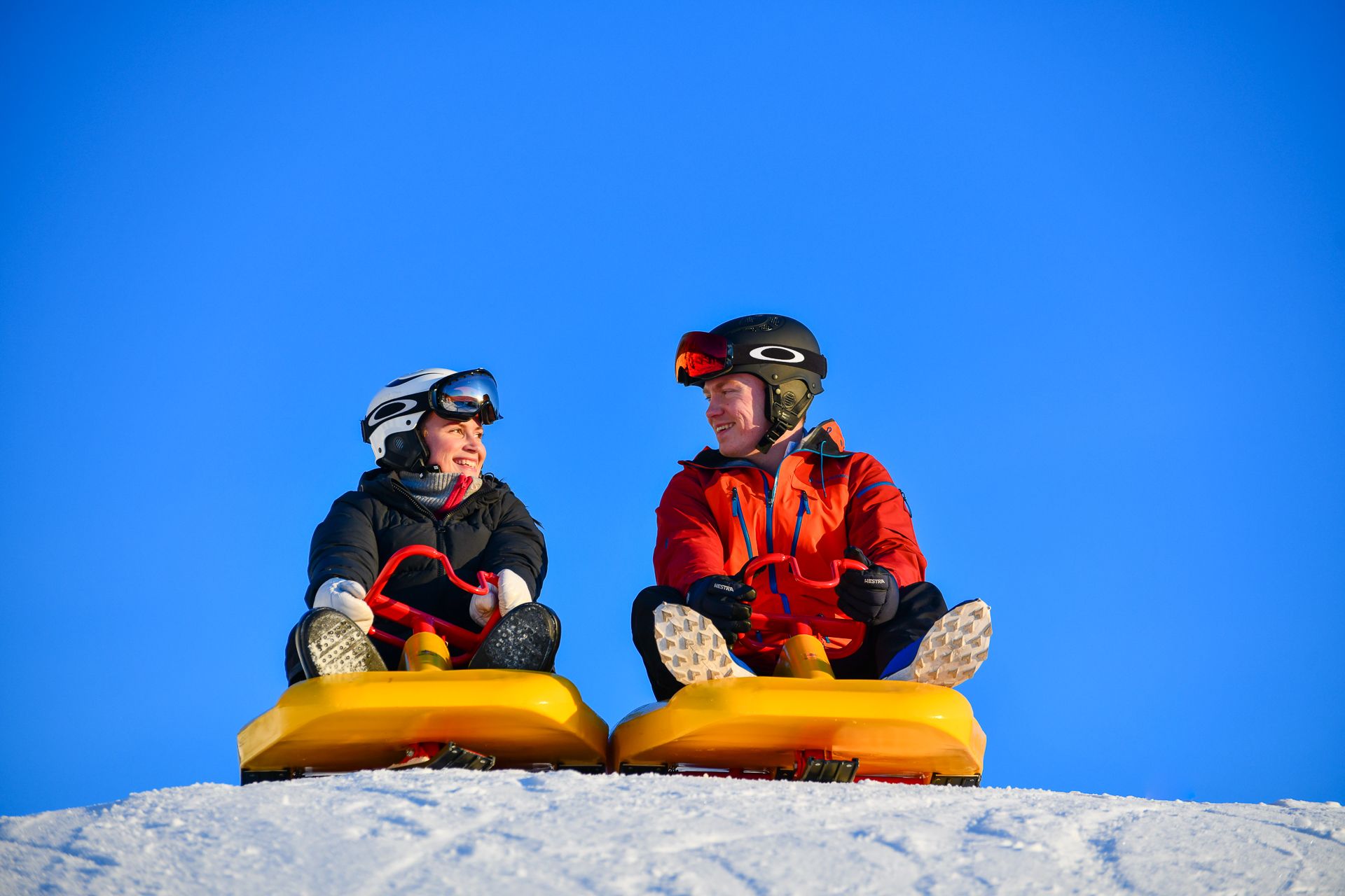 Tobogganing in Kanthaugen Lillehammer