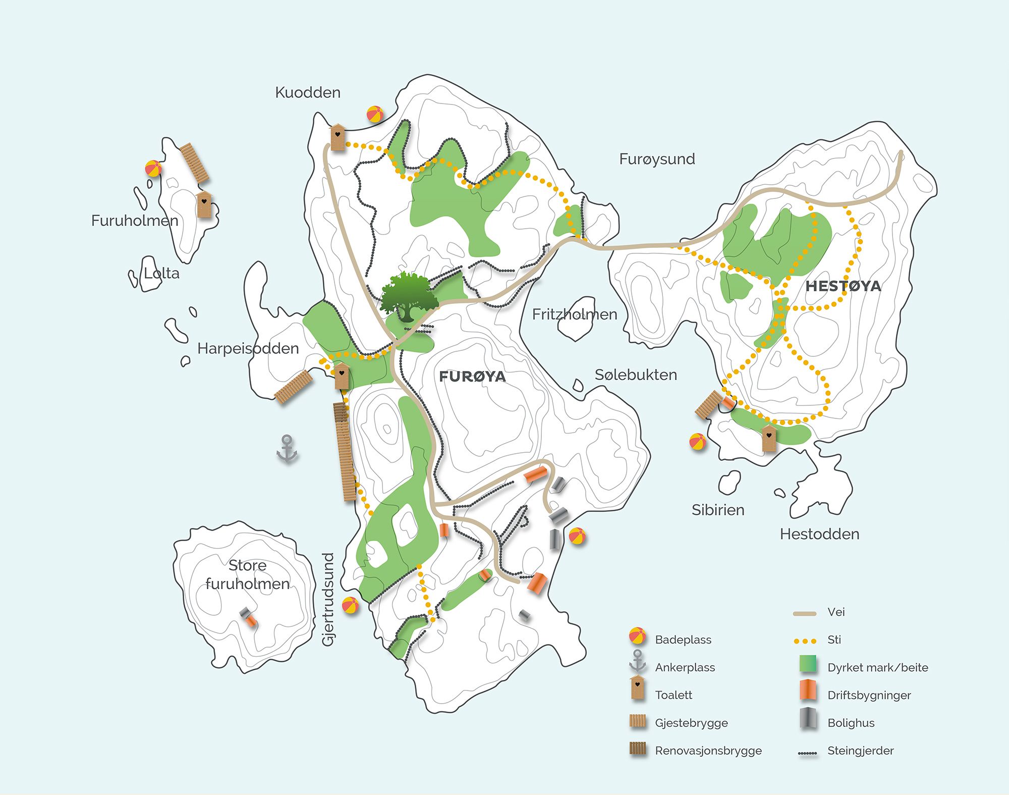 Kart over Furøya