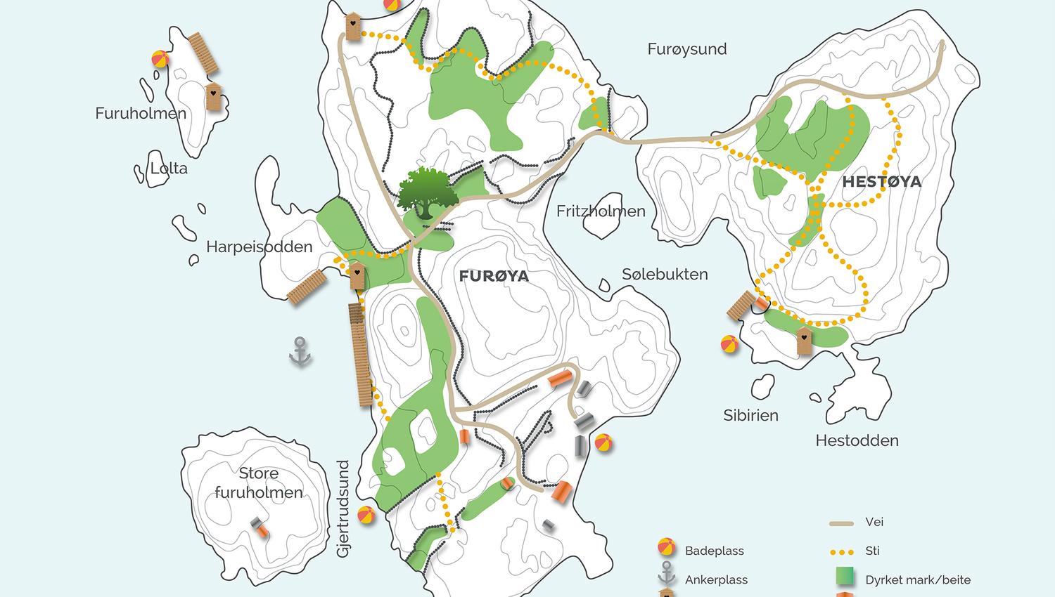 Kart over Furøya