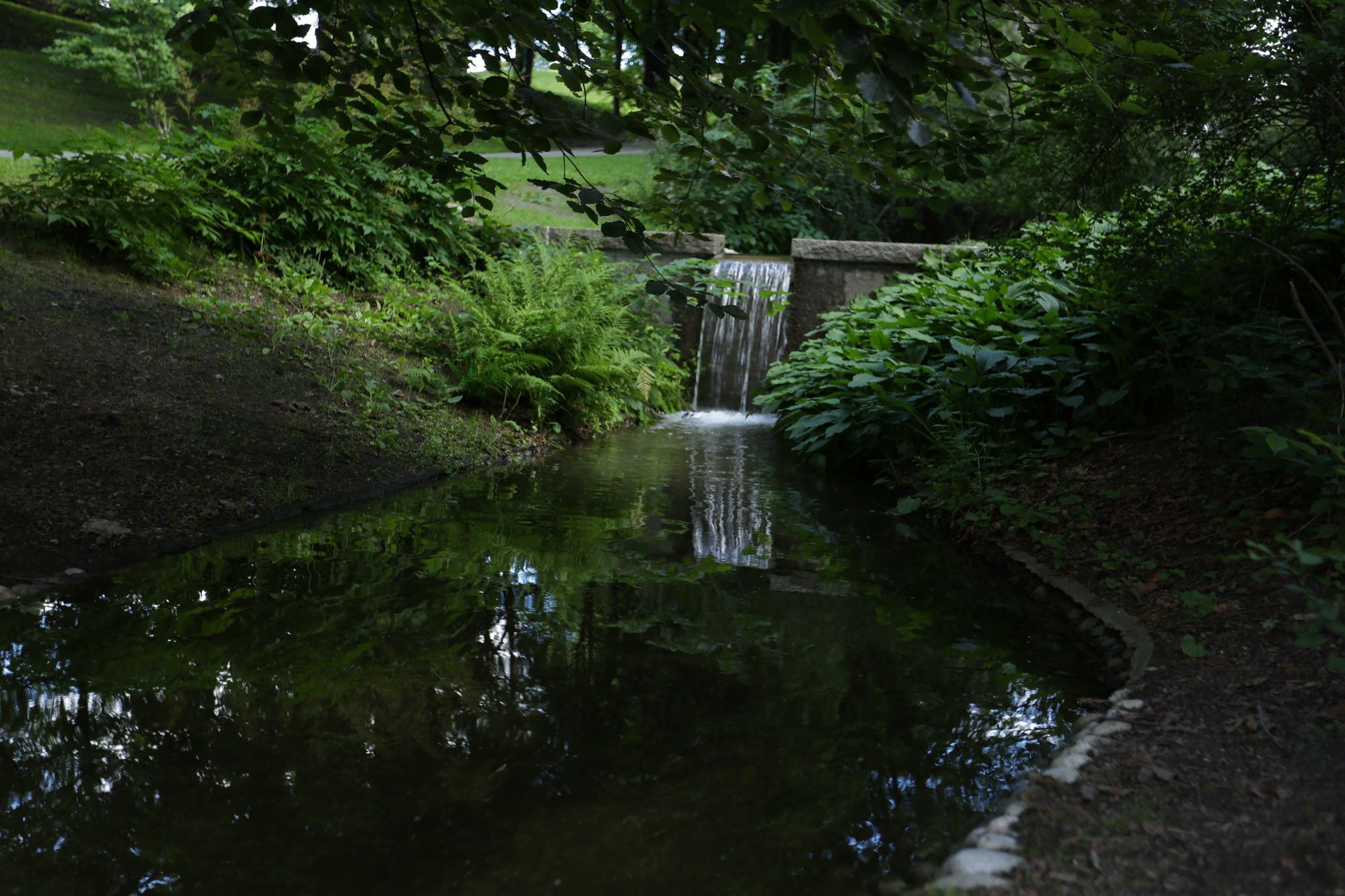 The river at the bottom of the park