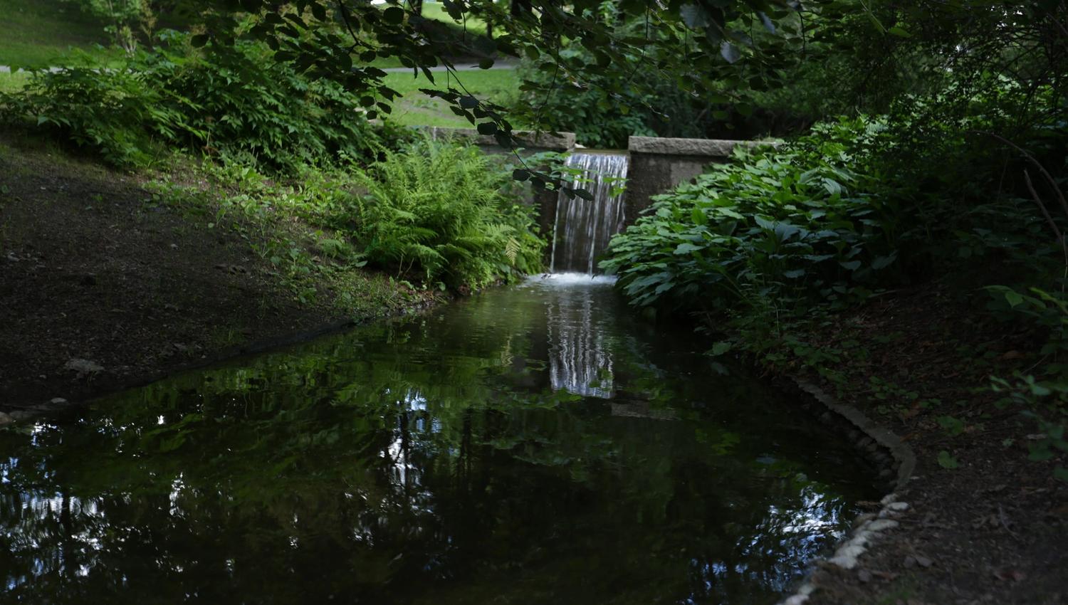 The river at the bottom of the park