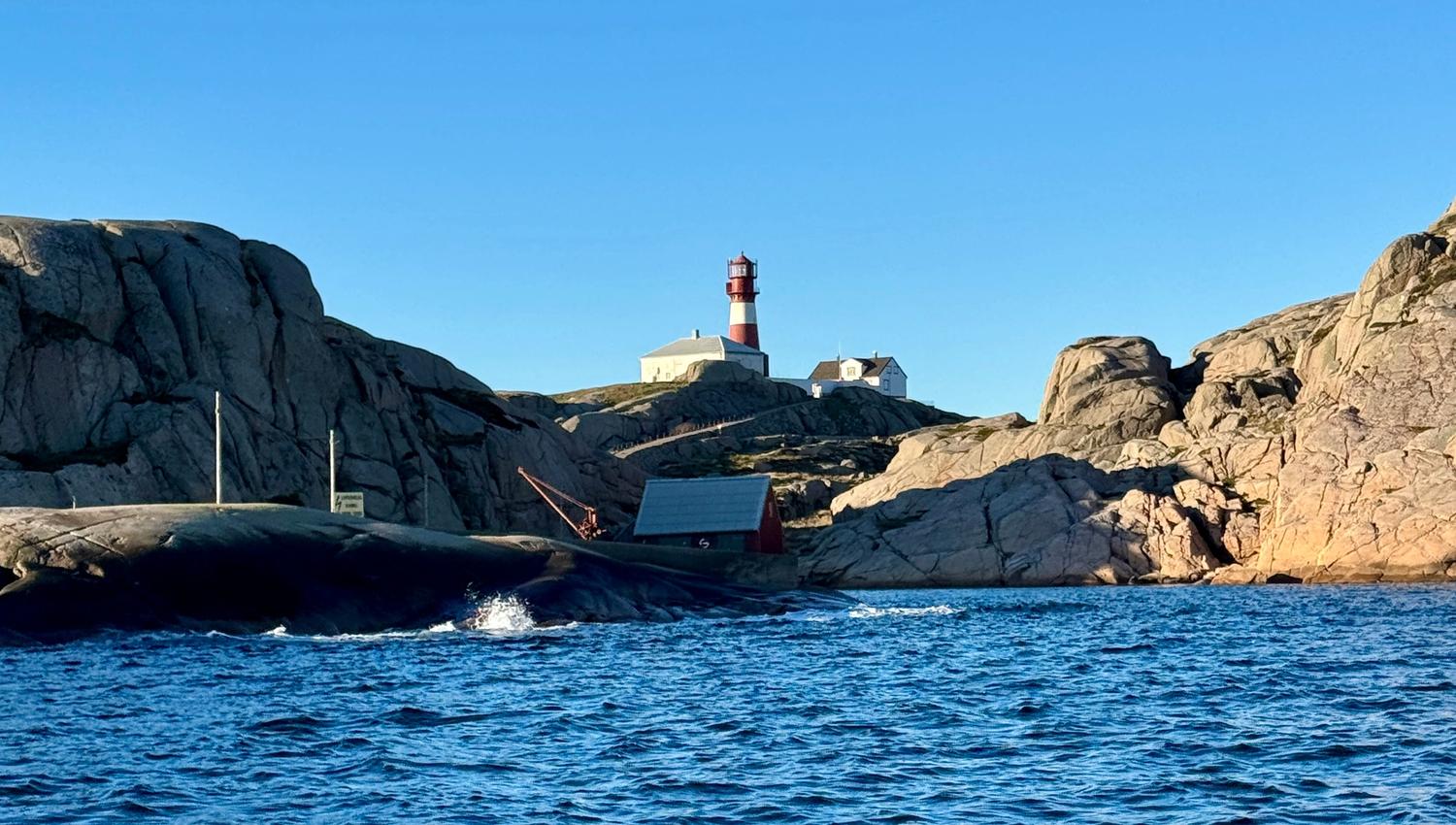 Ryvingen Lighthouse, seen from the sea