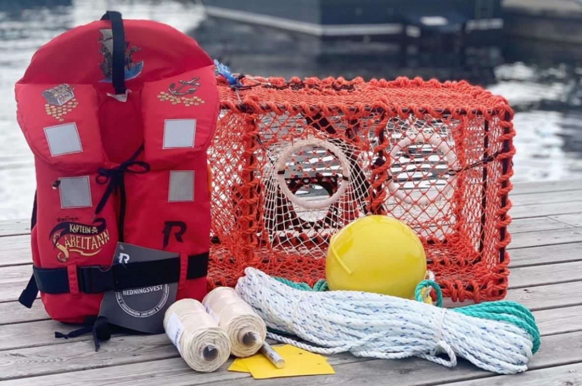 redningsvest og teiner
