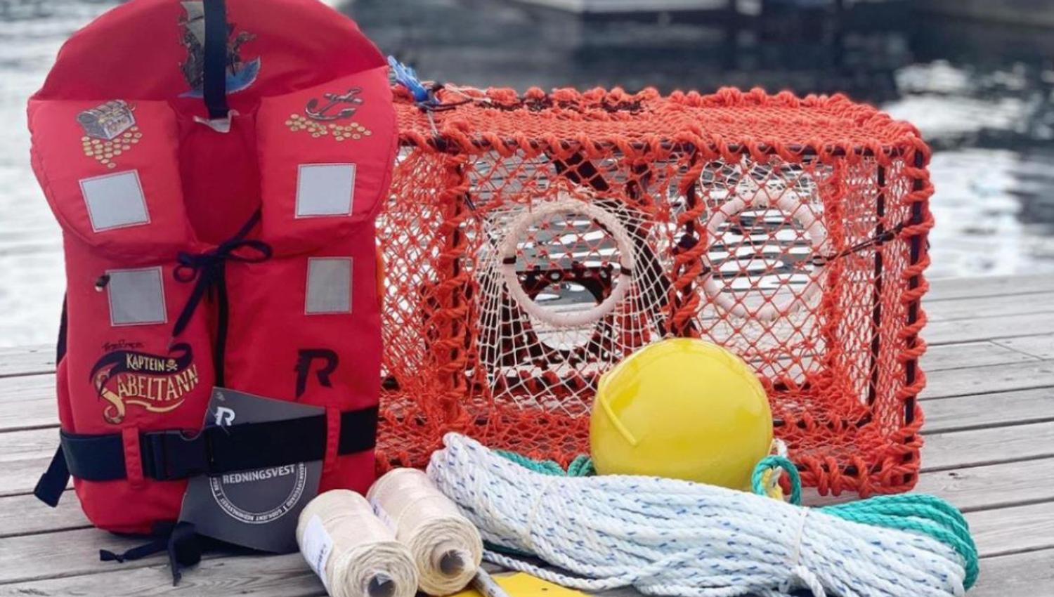 redningsvest og teiner