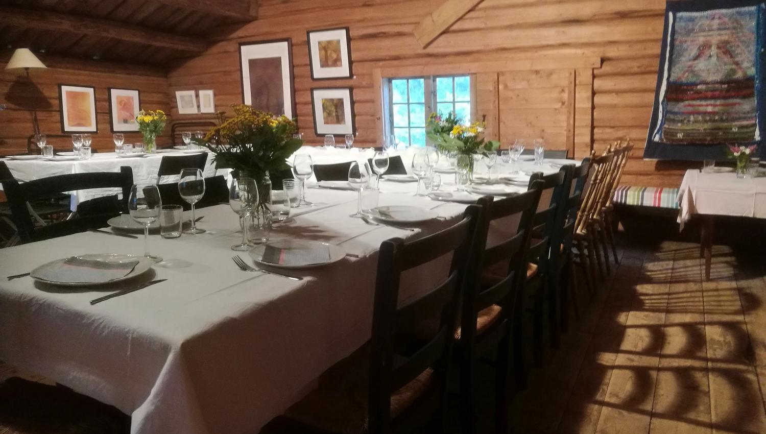 table with glasses