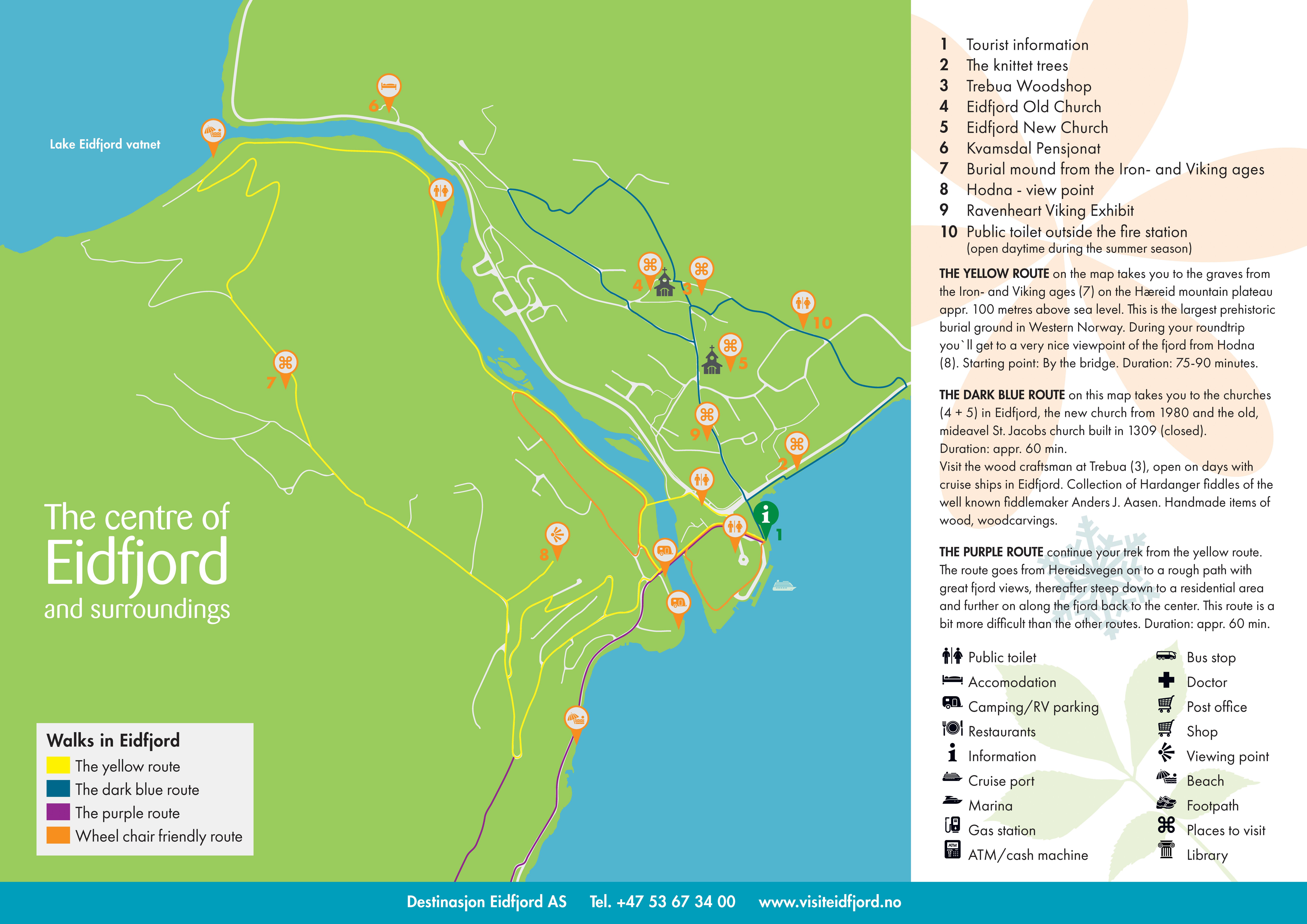 The center map of Eidfjord.