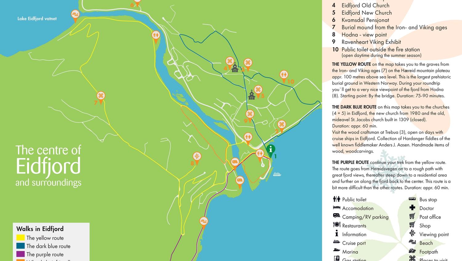 The center map of Eidfjord.
