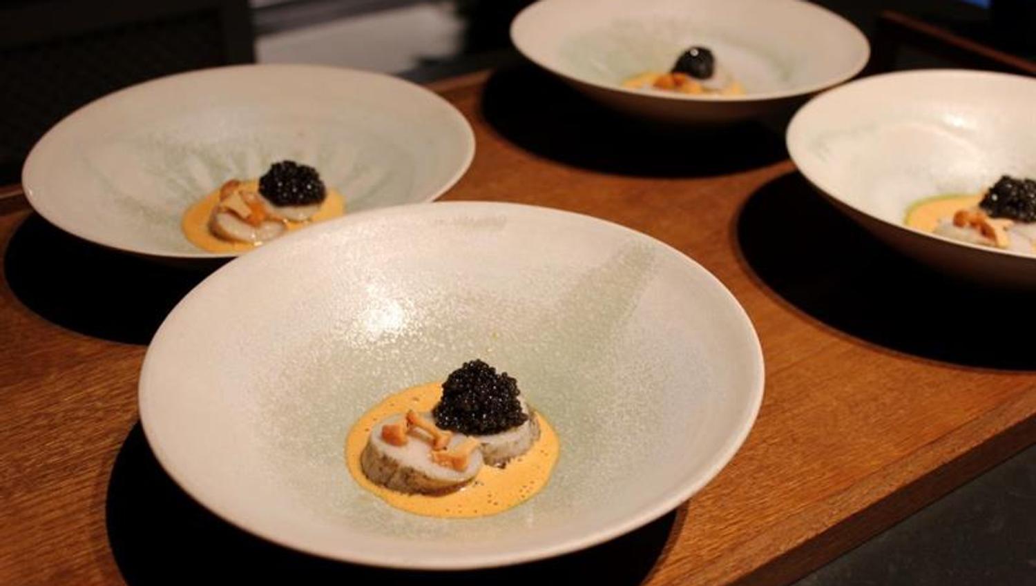 delicate and colorful dishes