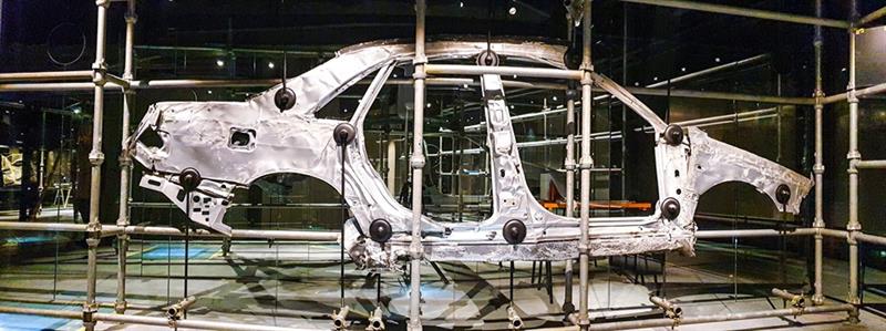 An aluminum car