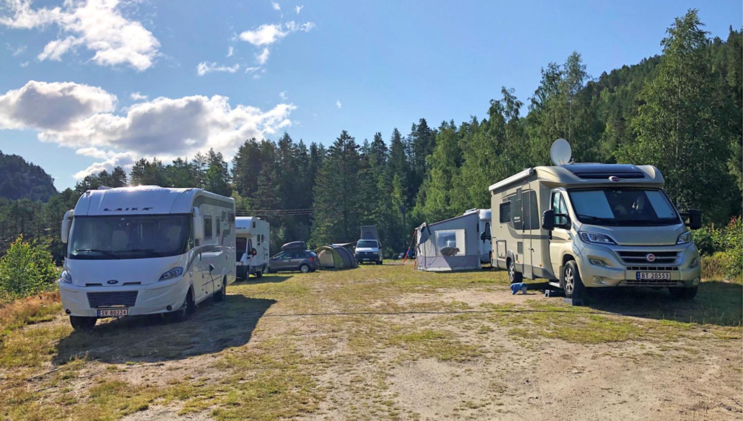 campers at Øyne Camping