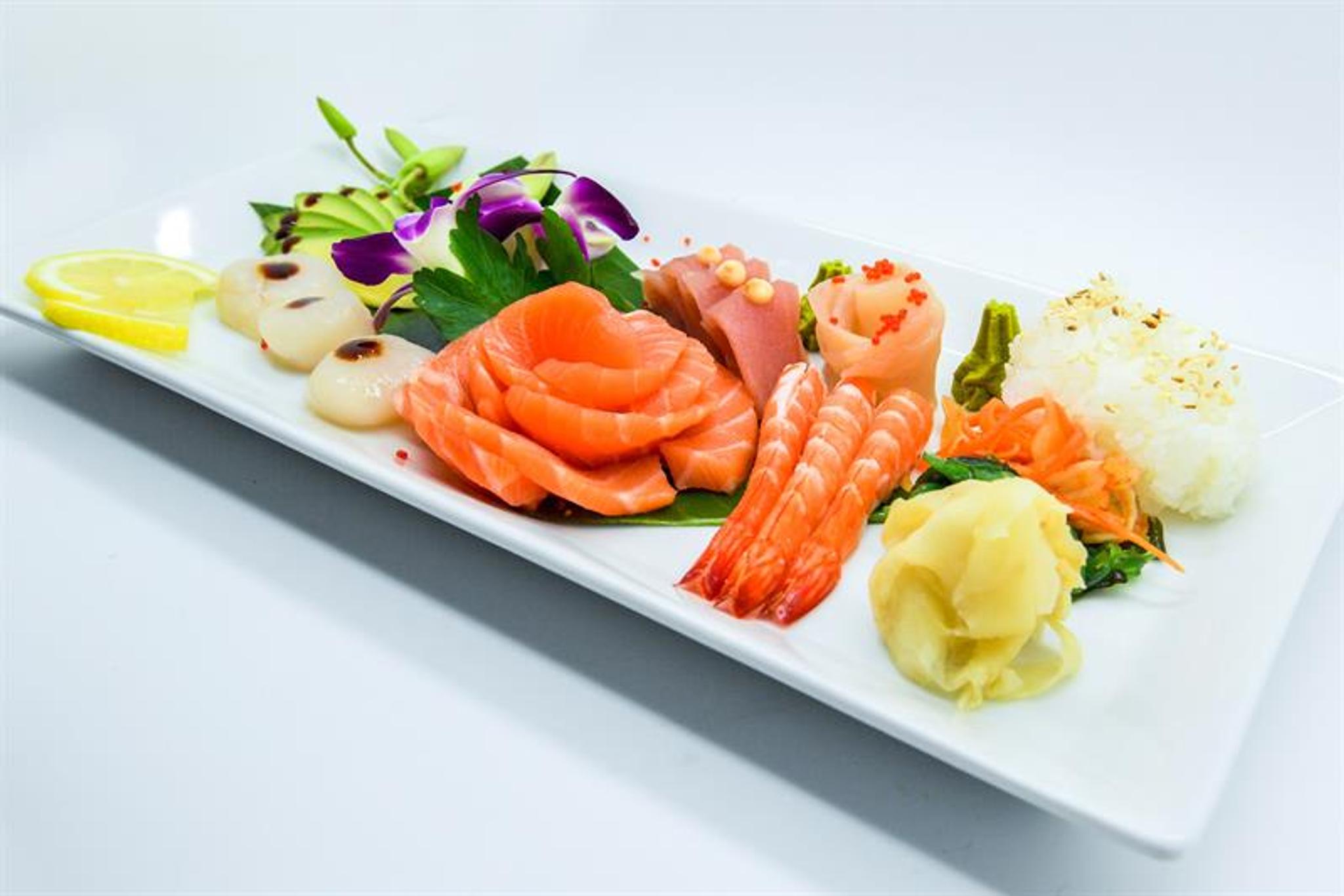 sushi with sides