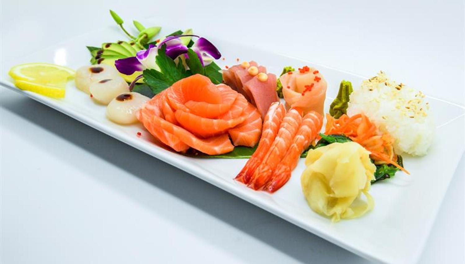 sushi with sides