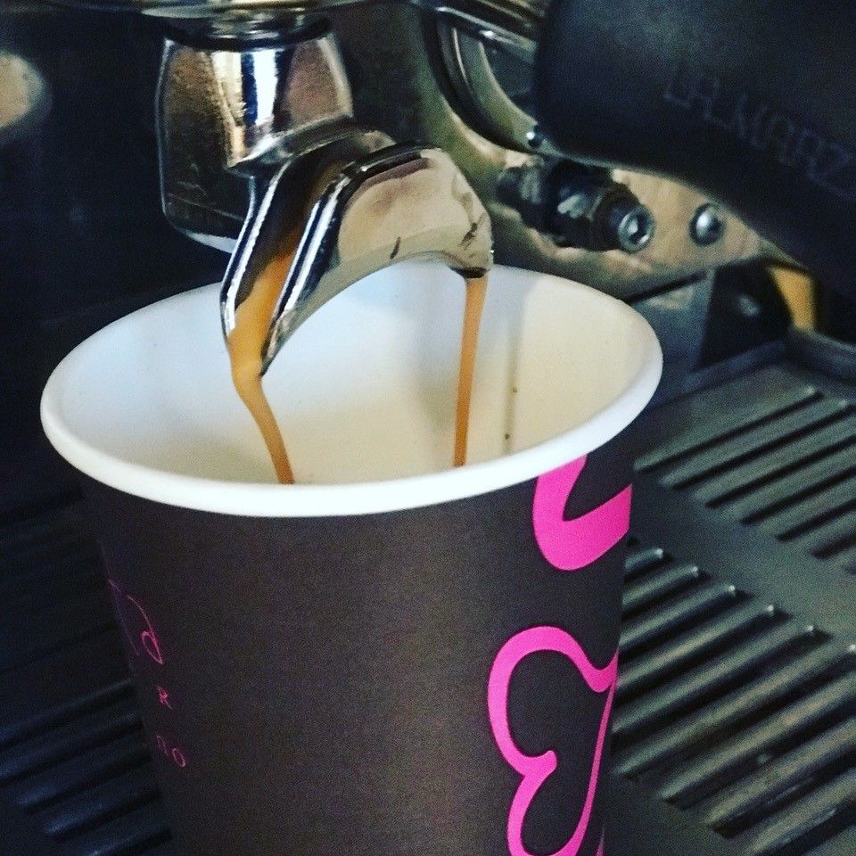 Coffee being made