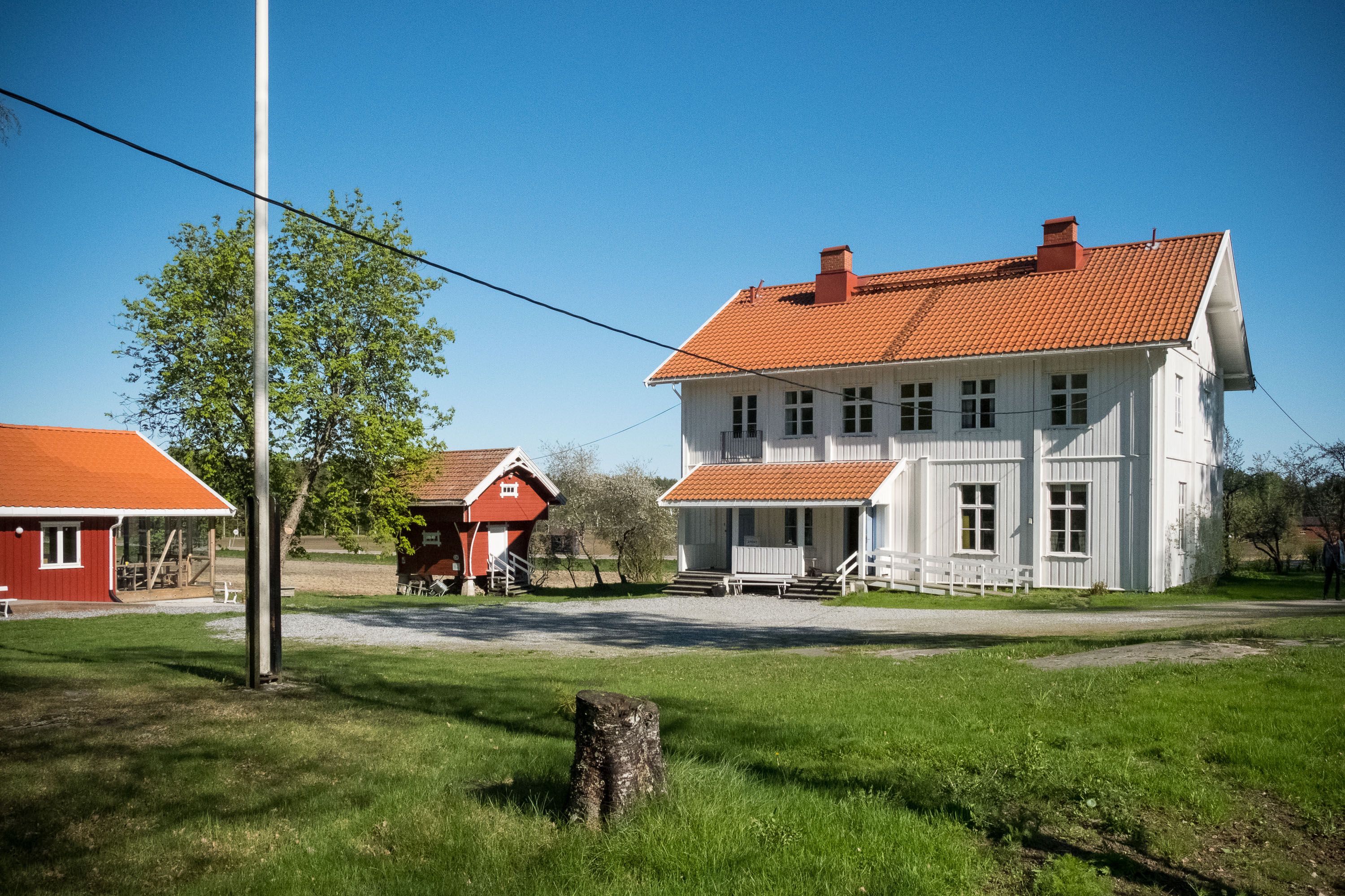White old building