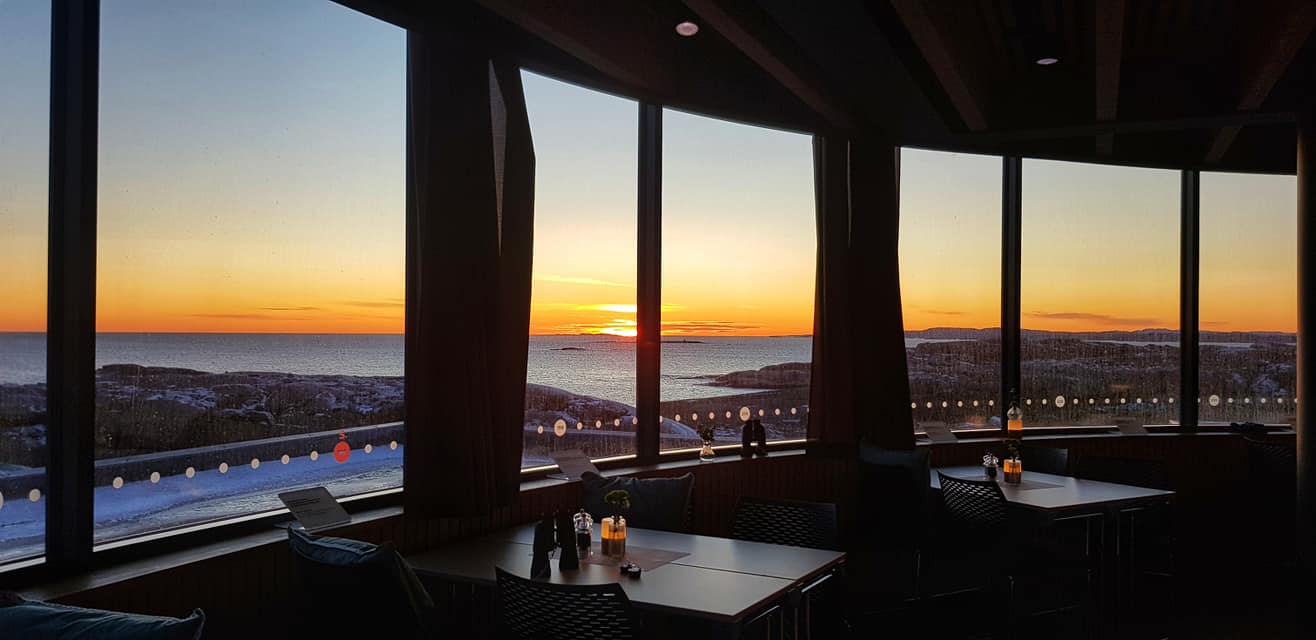 View of the sea from the restaurant
