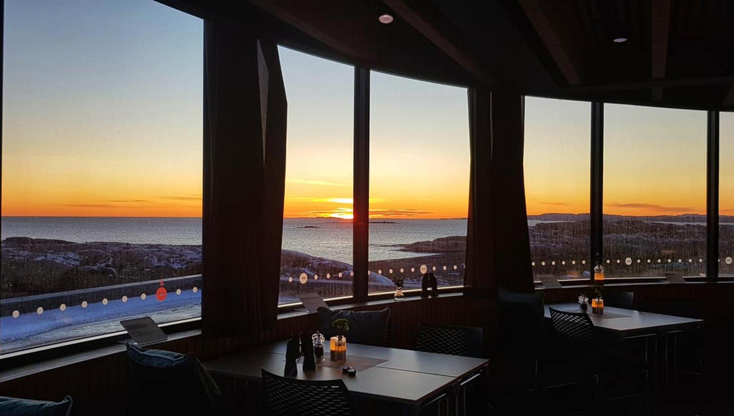View of the sea from the restaurant