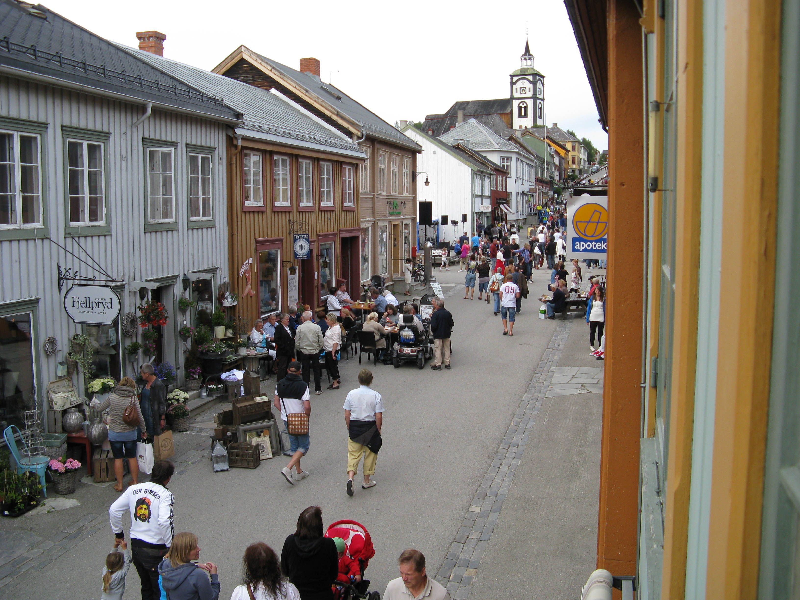 Bilde tatt fra vindu i Gammelloftet