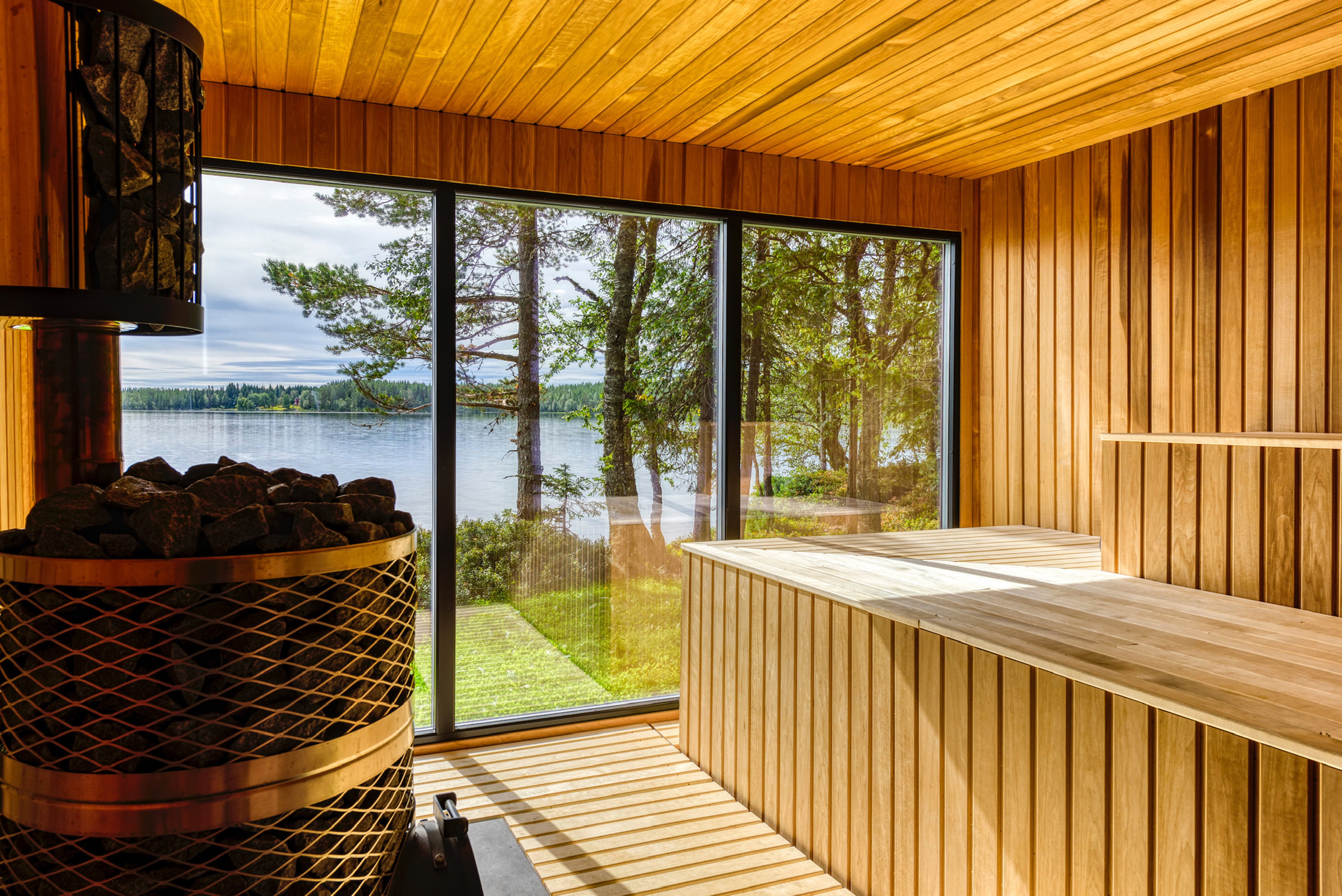 Sauna at lake Mesna, Ringsaker