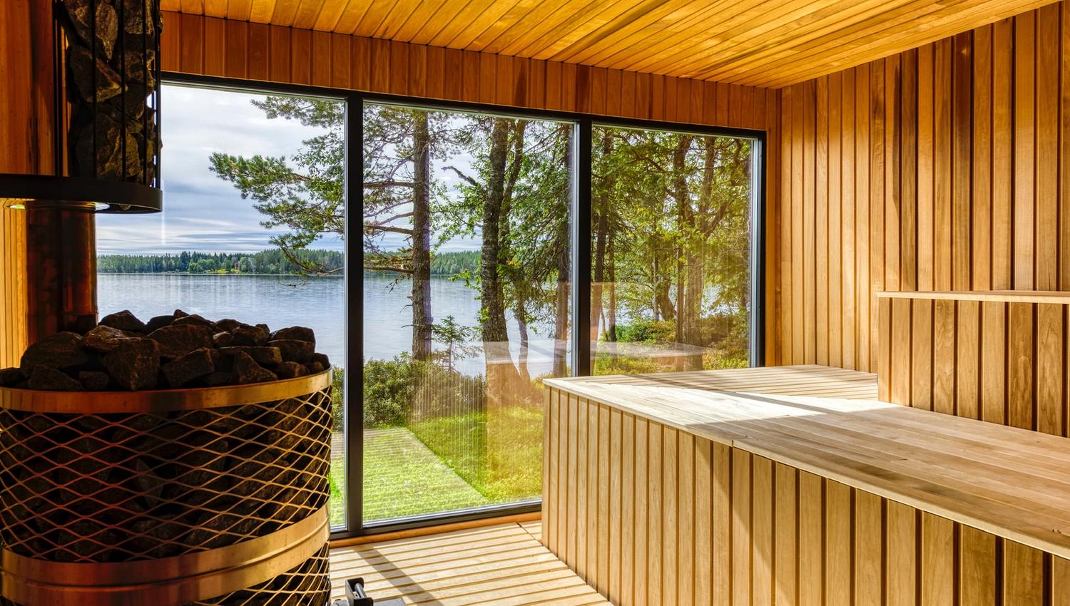 Sauna at lake Mesna, Ringsaker
