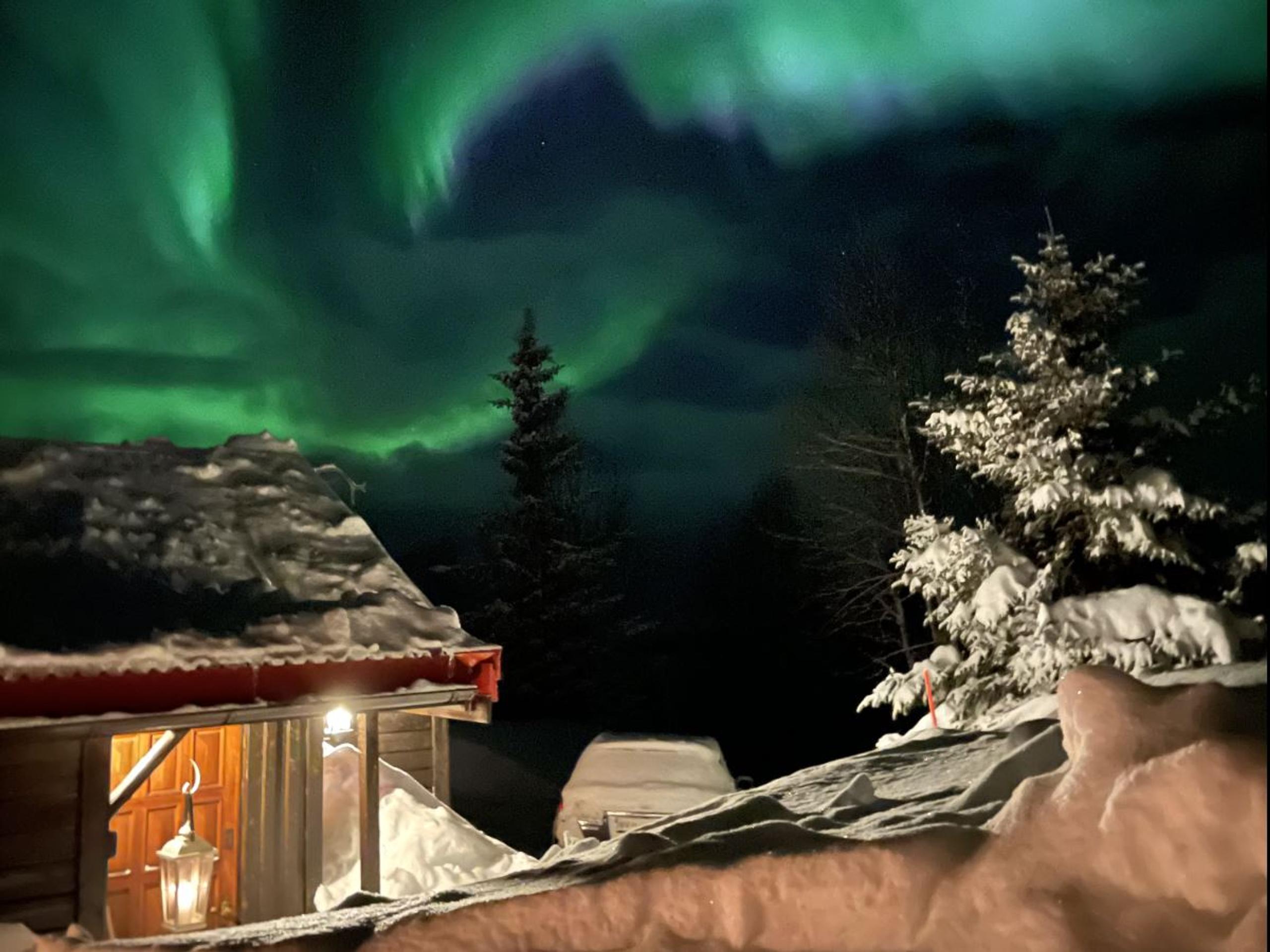 Cabin and Northern Lights