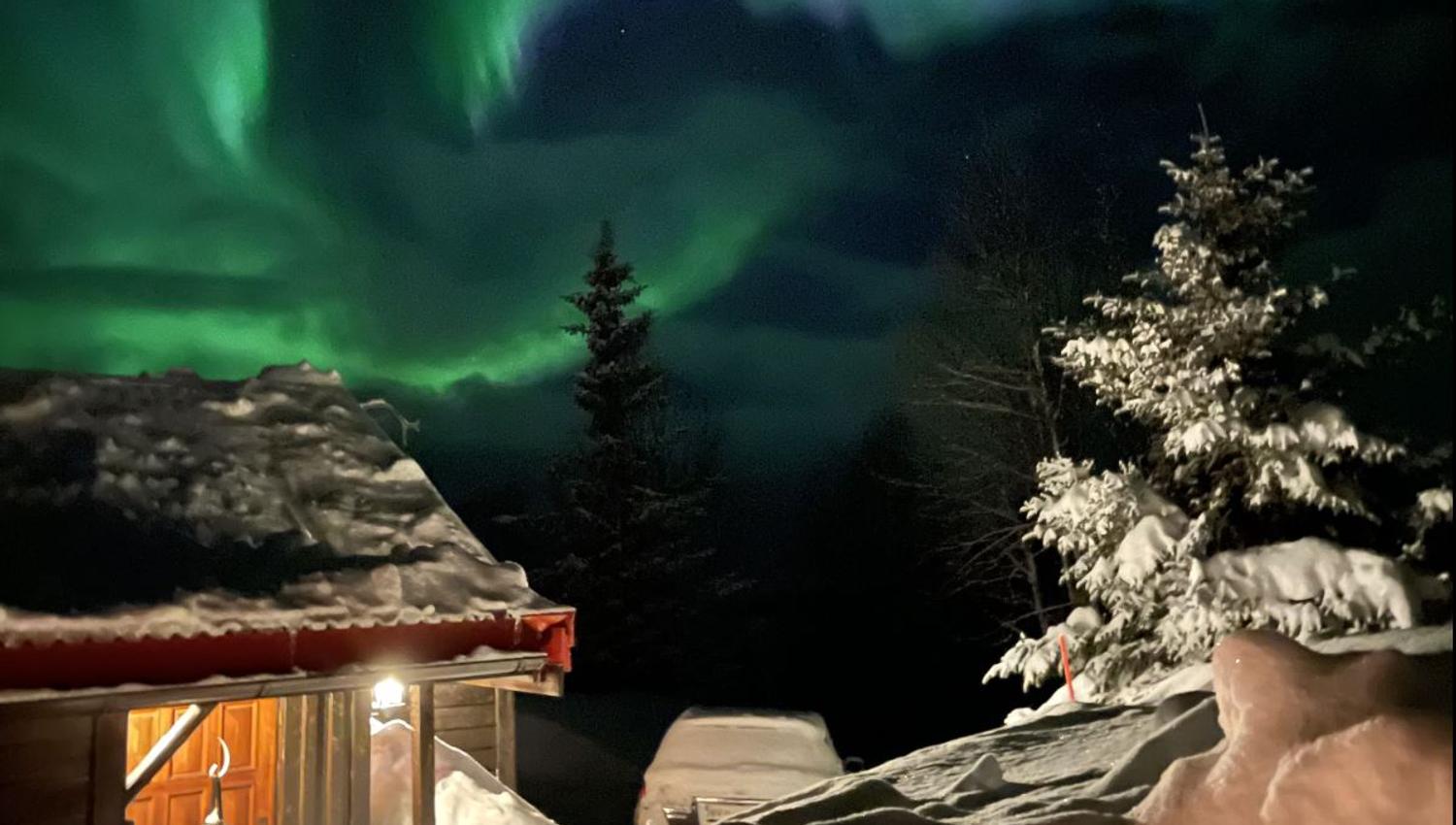 Cabin and Northern Lights