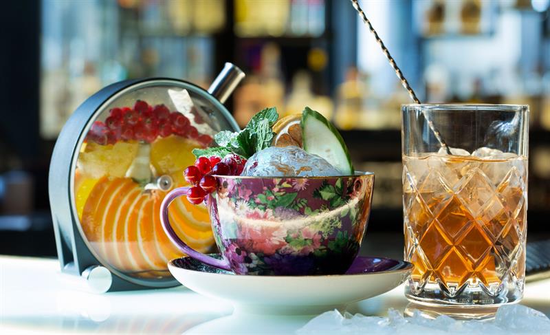 cocktails in different glasses