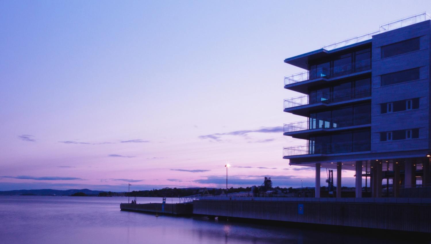 sunset at Tjuvholmen