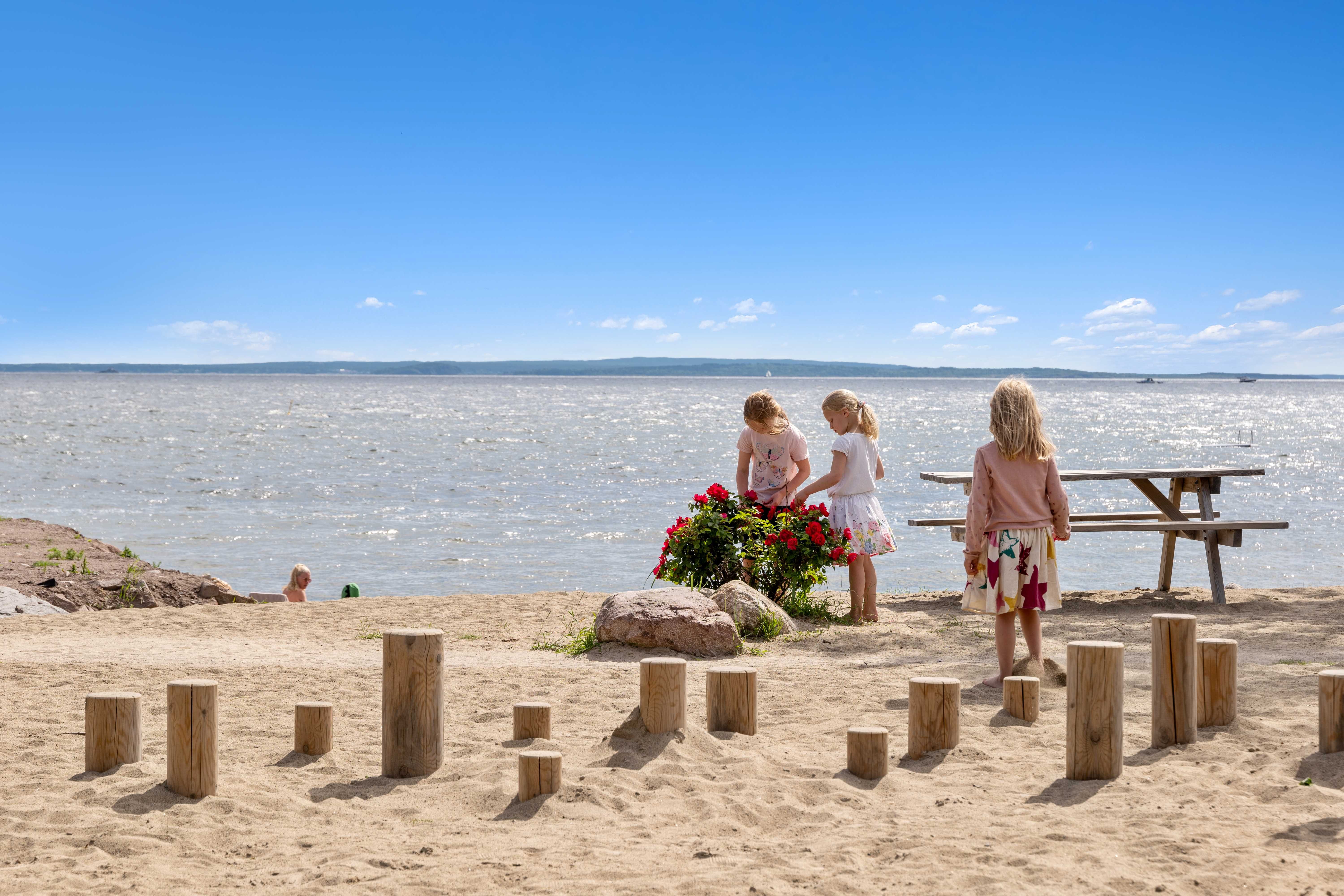 Children playing on the beach