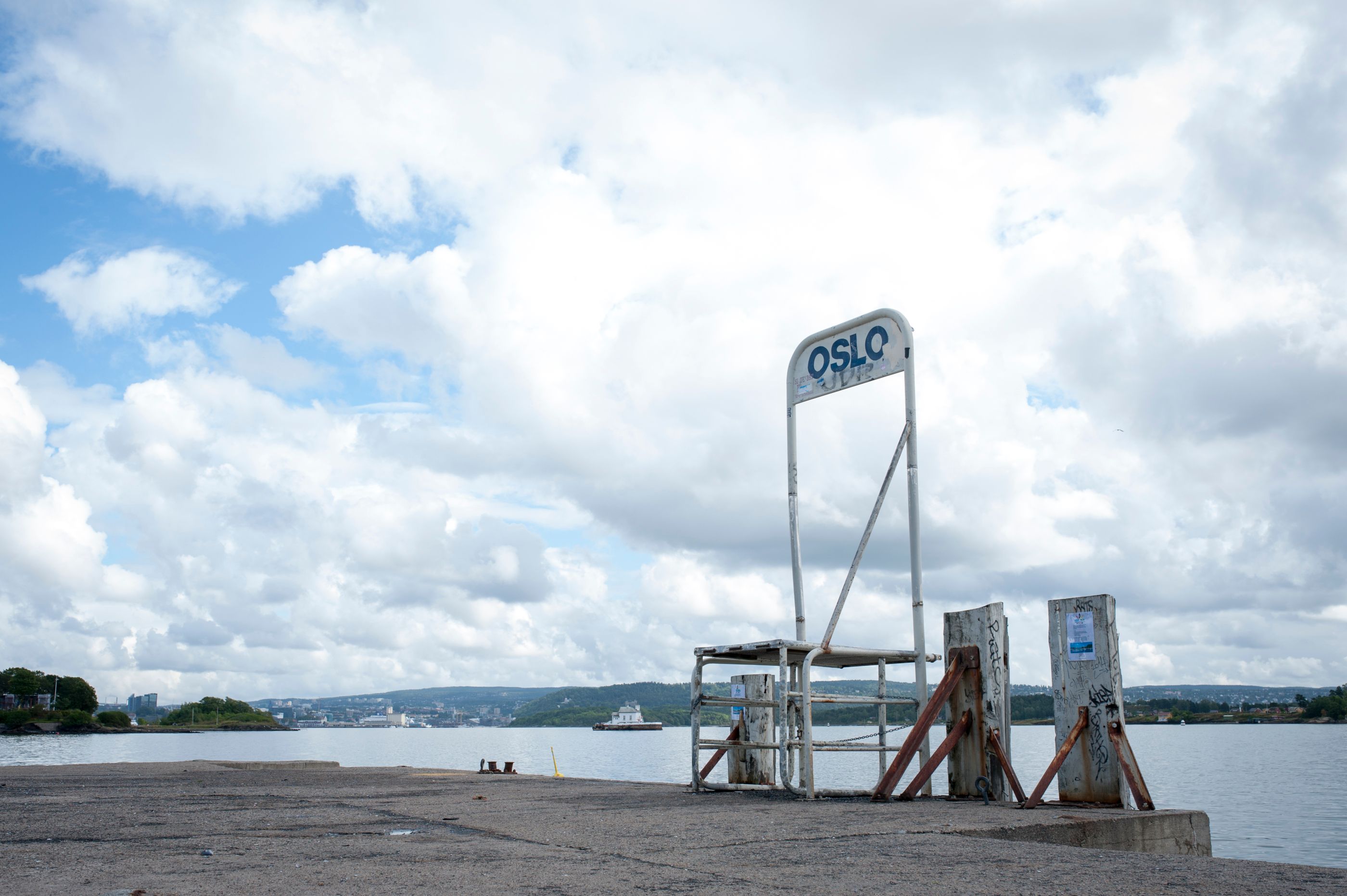 The Oslo sign at Huk