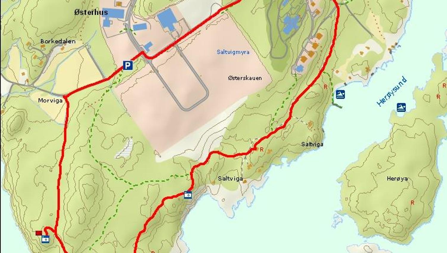 Kart: Østerhusskogen