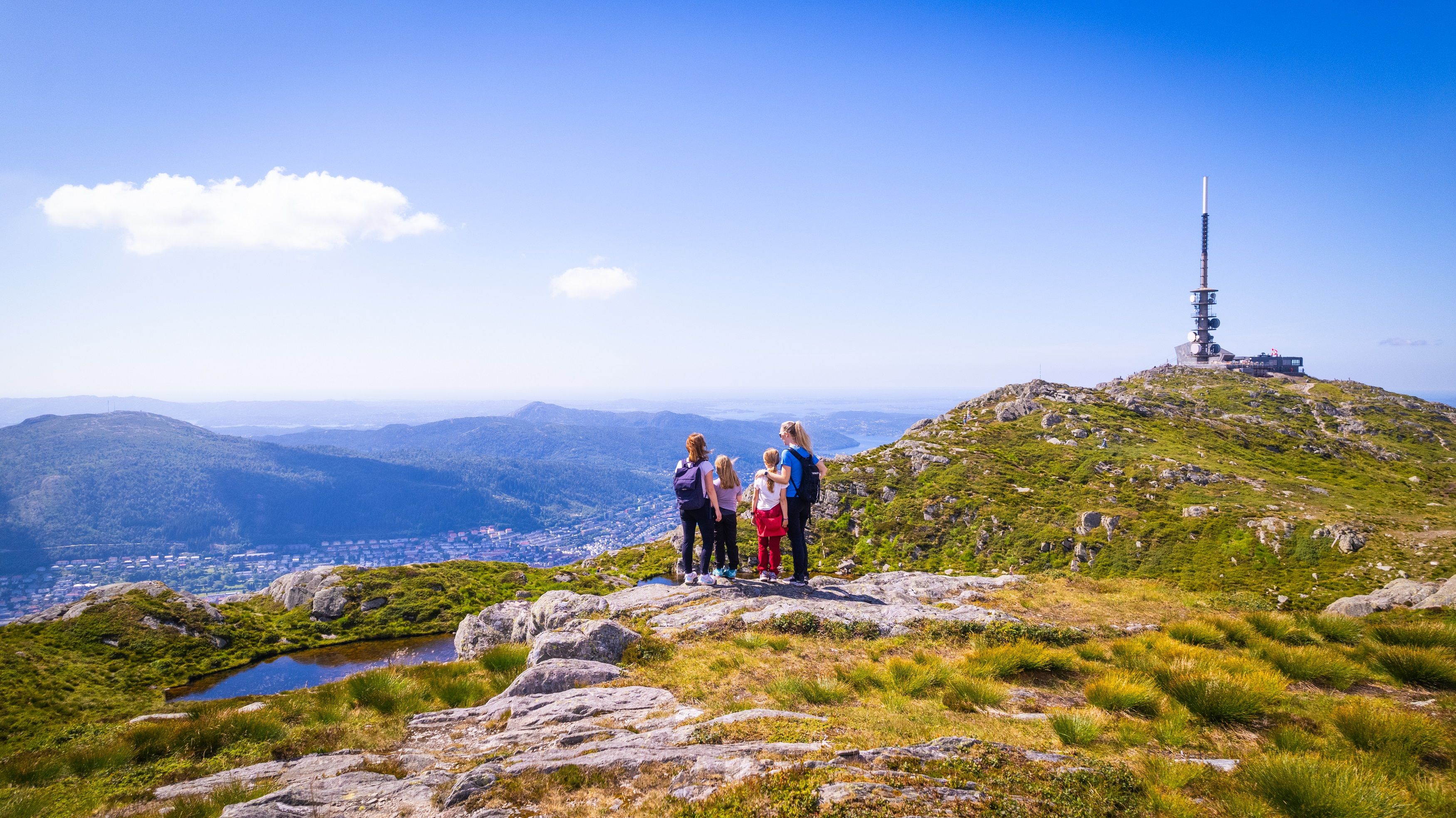Short hike from the top of Mount Ulriken