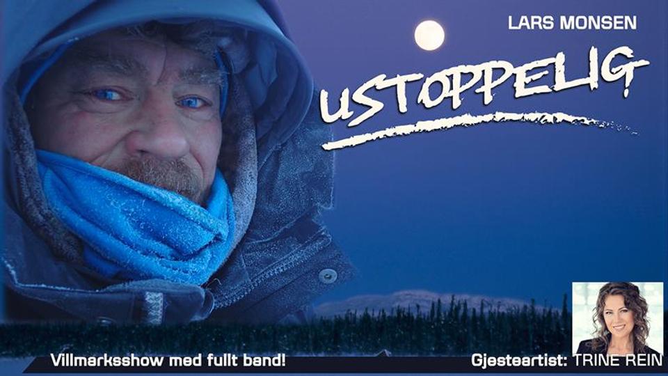 Advert for an event with a photograph of Lars Monsen 