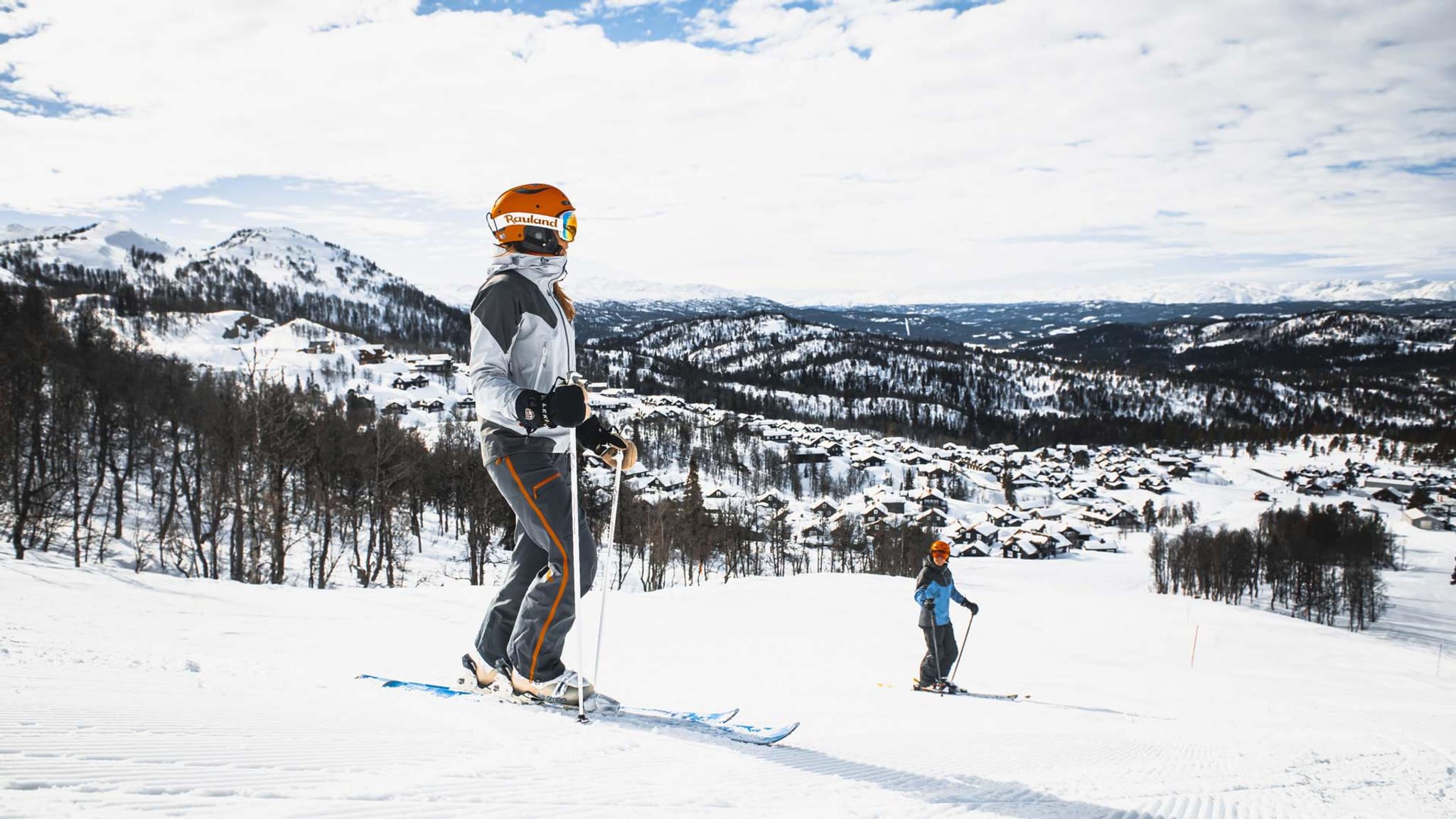 people on the alpine slope at Rauland ski centre