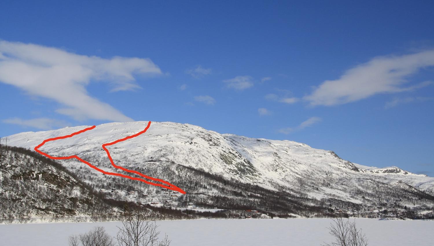To varianter opp fra Bjørnevasshytta