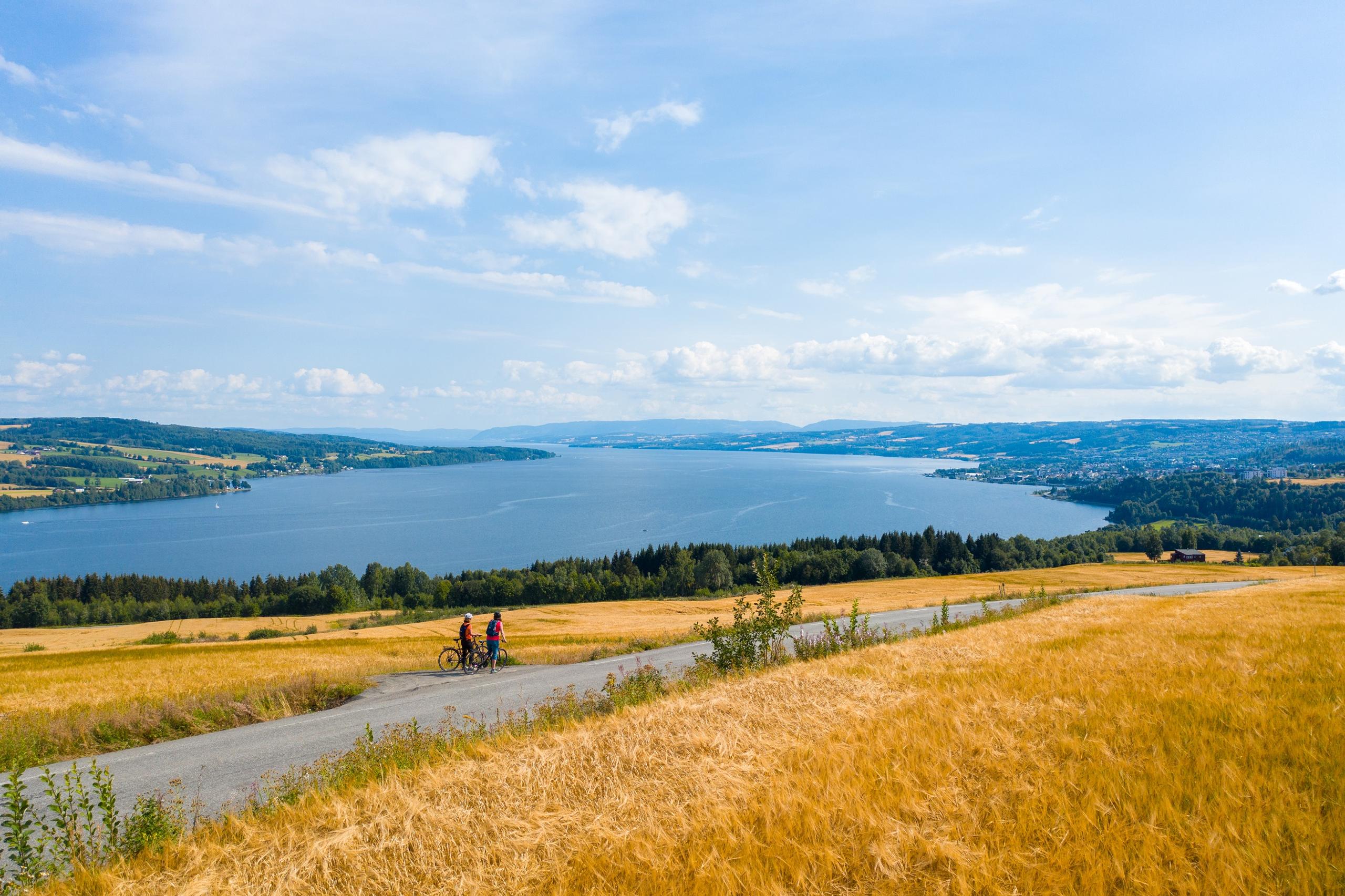 Radrouten in der Region Gjøvik