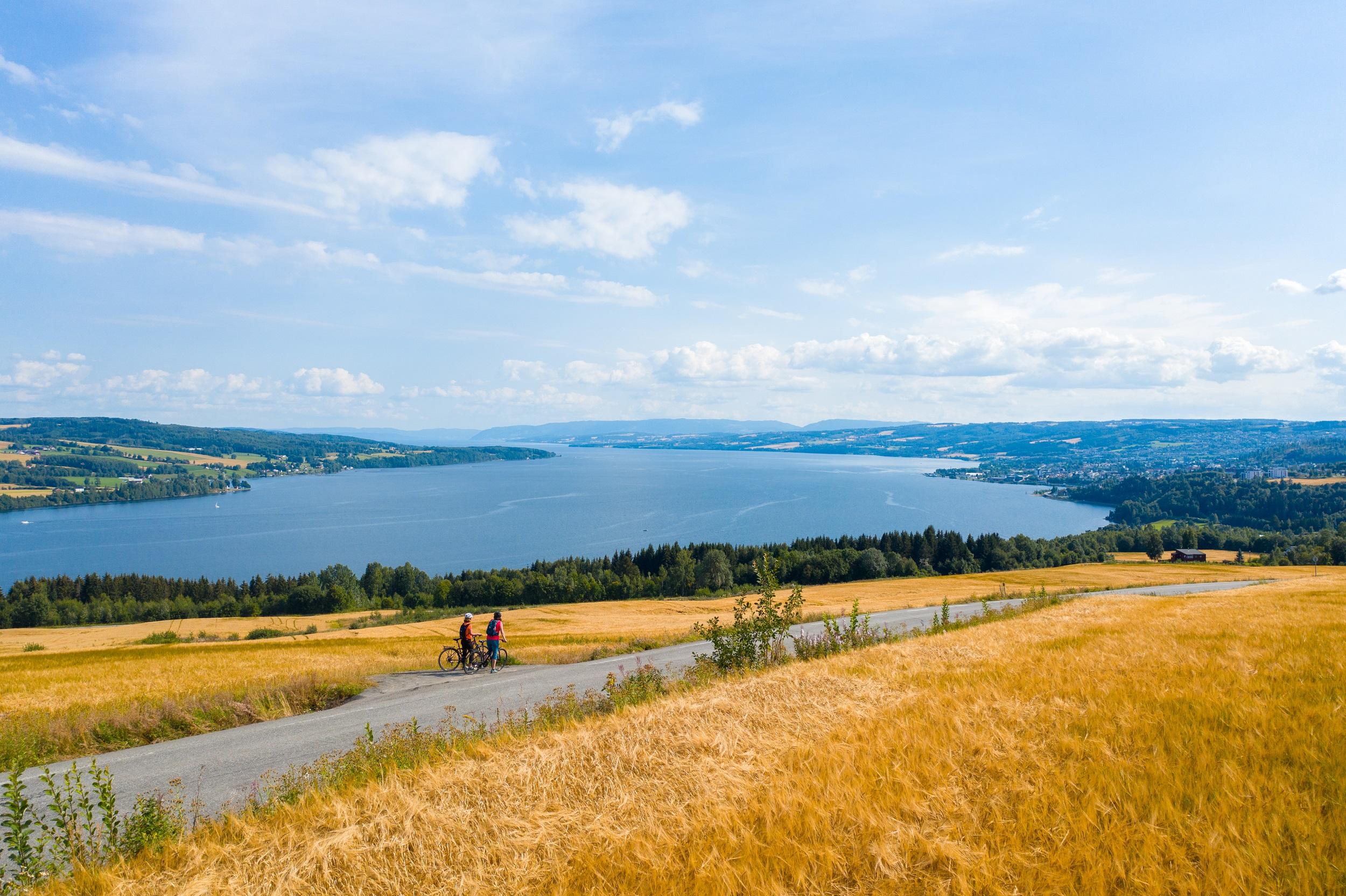 Radrouten in der Region Gjøvik