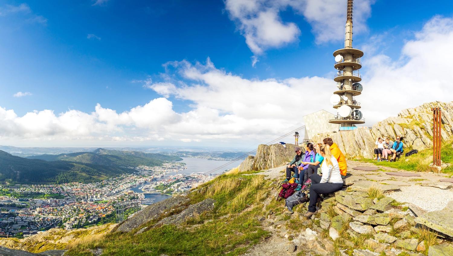 Enjoy the view at the top of Mount Ulriken