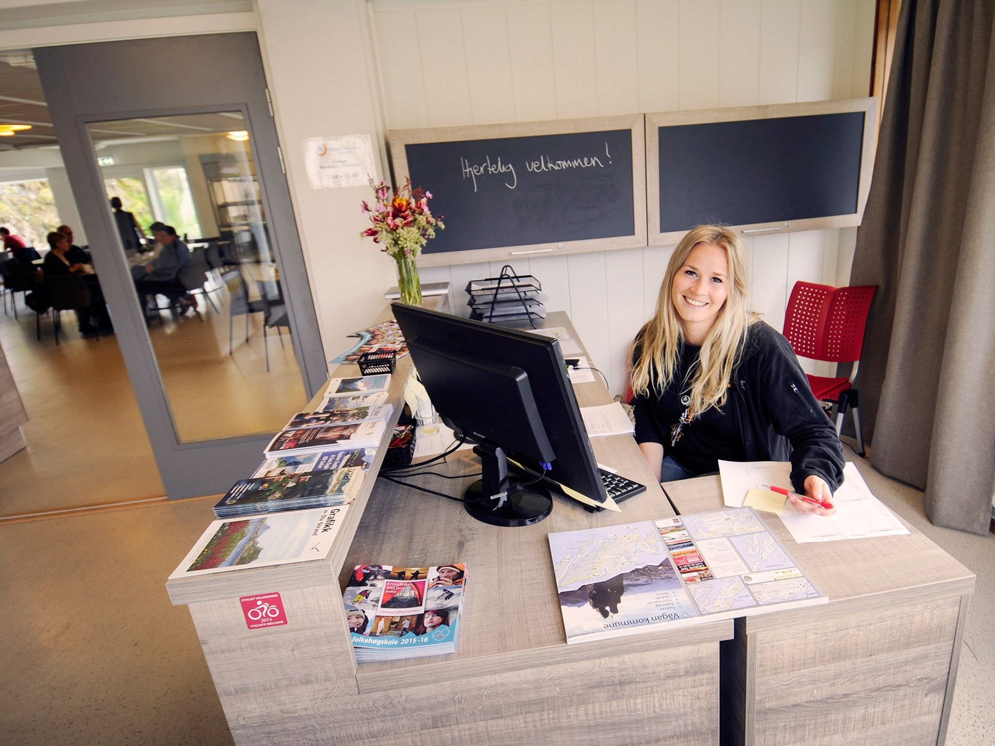Resepsjonen hotellet /vandrerhejemmet