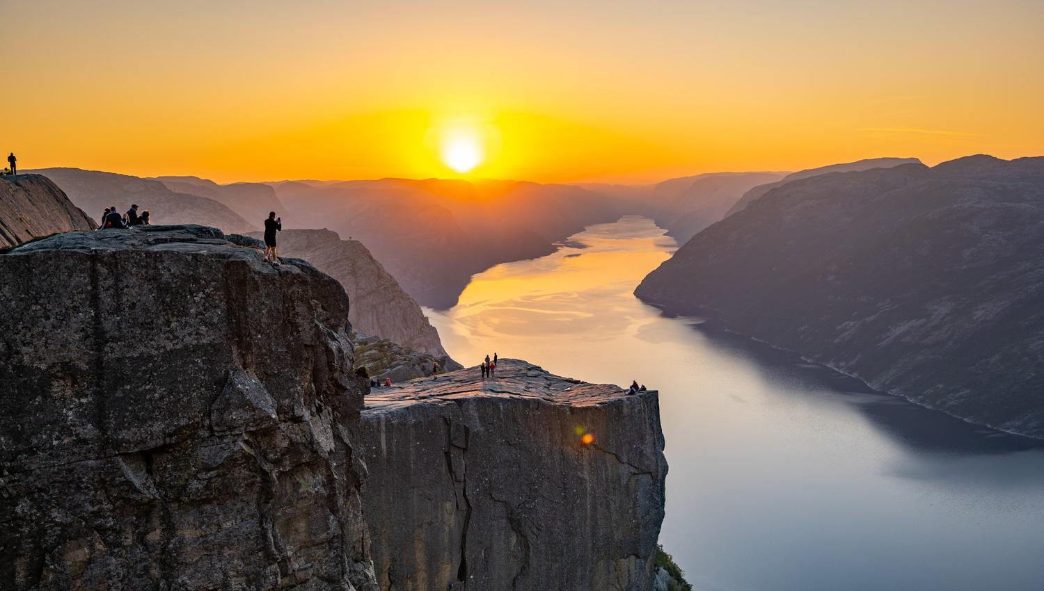 Soloppgang over Lysefjorden